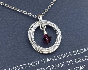 "Golden Jubilee Glow- Dazzling 50th Birthday Necklace for her Eternal Radiance"