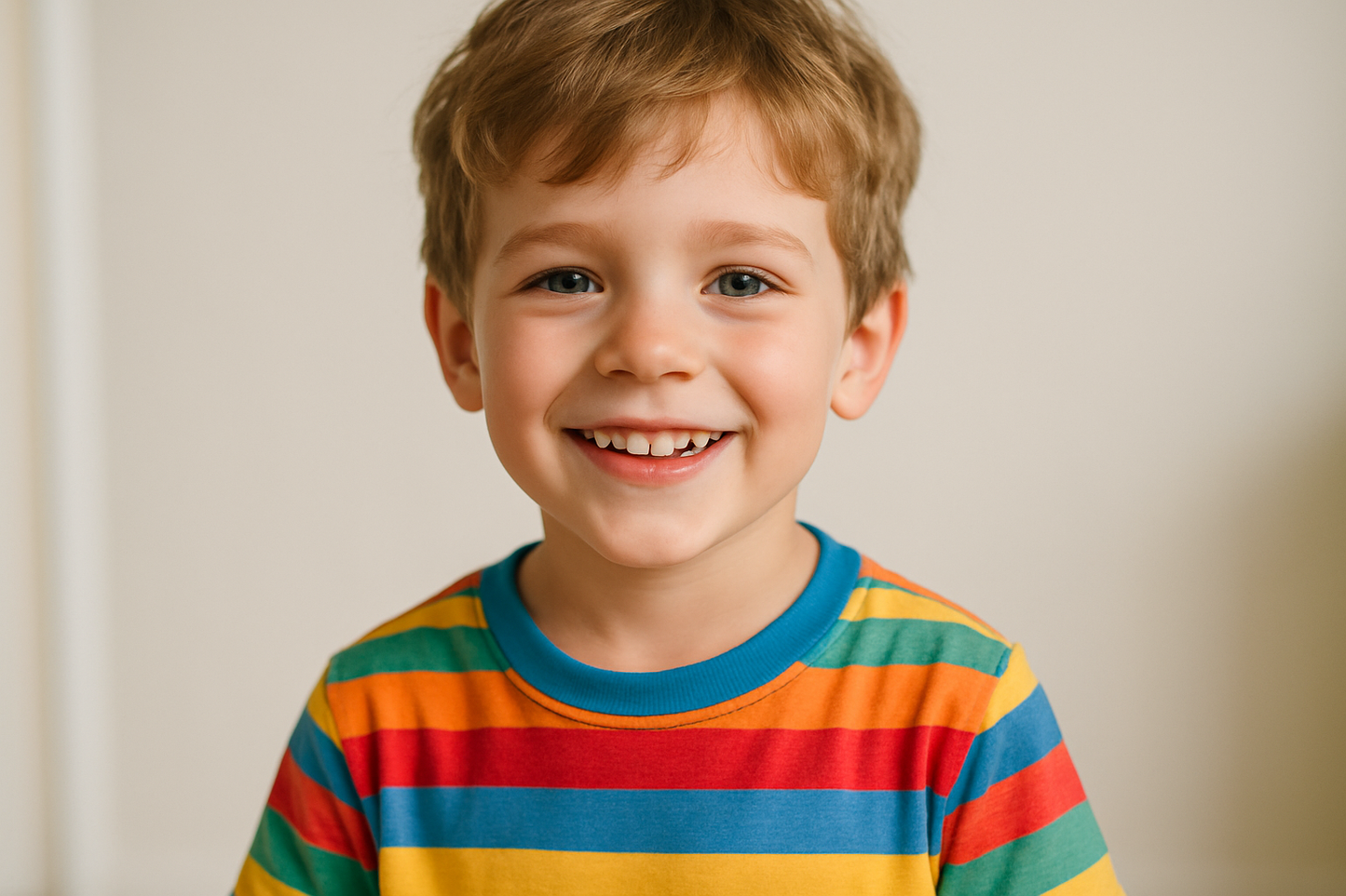 European child dressed in tees