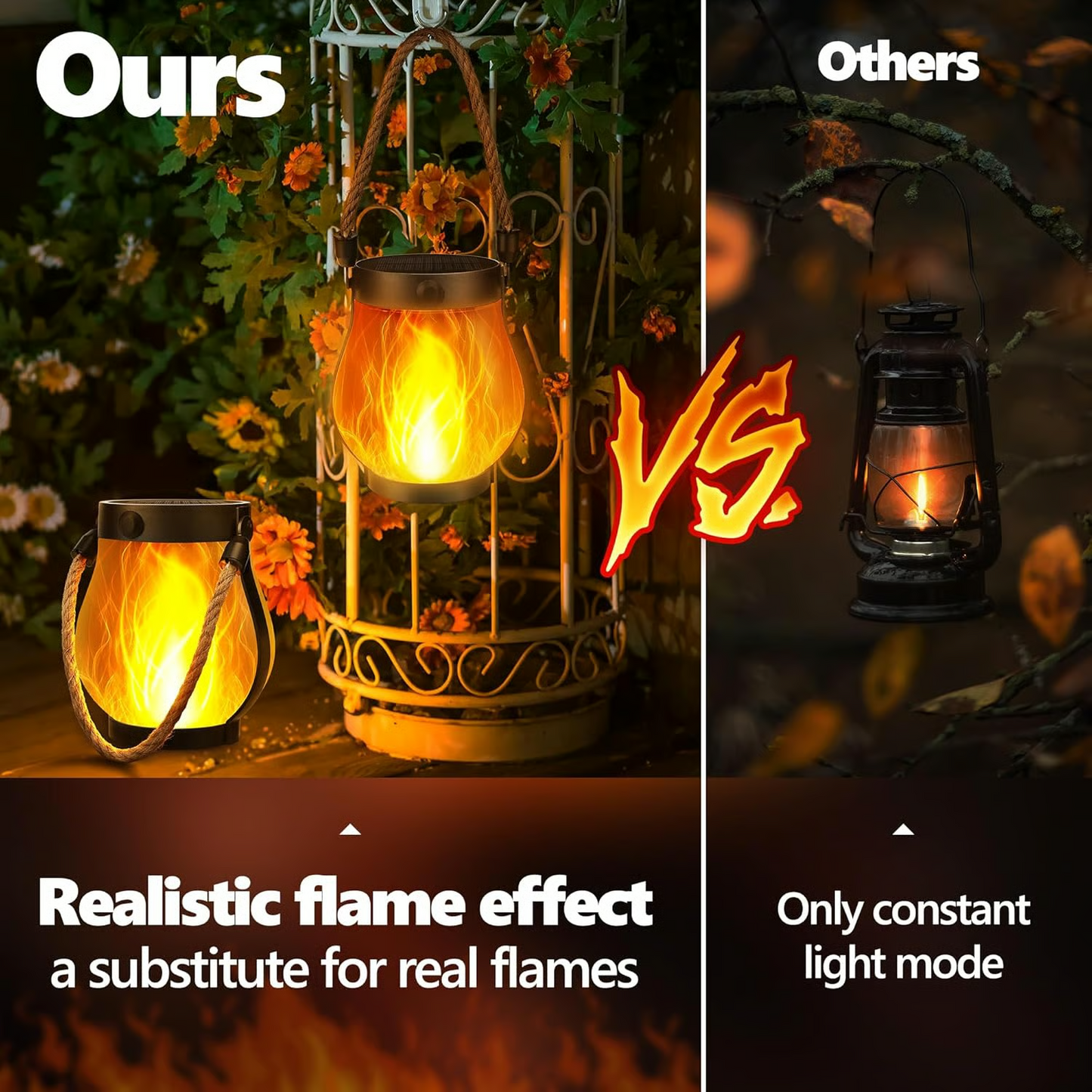 đ„đ„Dancing flame Solar Lantern Outdoor Lightsđ„đ„