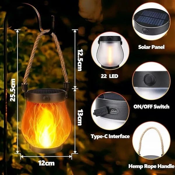 đ„đ„Dancing flame Solar Lantern Outdoor Lightsđ„đ„